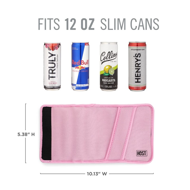 HOST Insta-Chill Slim Can Cooler Flexible Freezable Gel and Ice