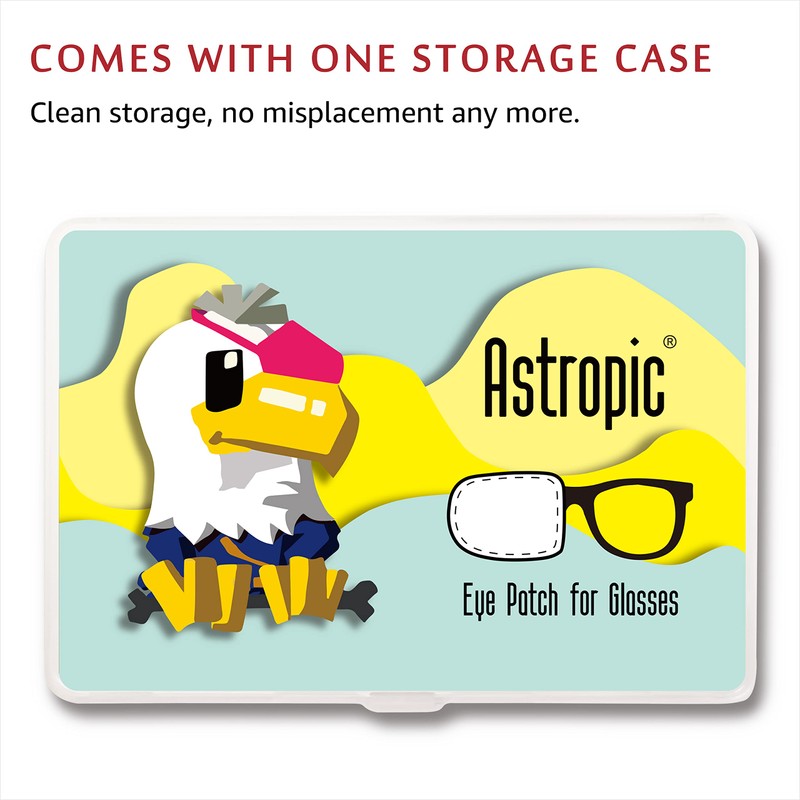 Astropic 2Pcs Silk Eye Patches for Adults Kids Glasses to