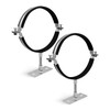 2 Pcs 6 Inch Adjustable Pipe Bracket, Heavy Duty Round