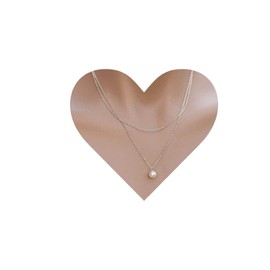 Allereyae Vintage Layered Pearl Choker Necklace Single Pearl Pendant Necklace Floating Pearl Necklace Silver Faux Pearl Bead Necklace Jewelry for Women