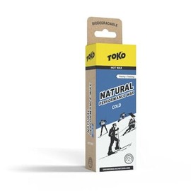 TOKO Natural Performance Wax – Hot Wax for Skis & Snowboard – Biodegradable PFC Free Swiss Technology – 120 Gram Blue – Racing & Training