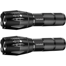 GaiGaiMall Military Grade Tactical LED Flashlight 3000 Lumen Torch with 5 Light Mode, Zoomable, Water Resistant (2Pcs) (2pcs)