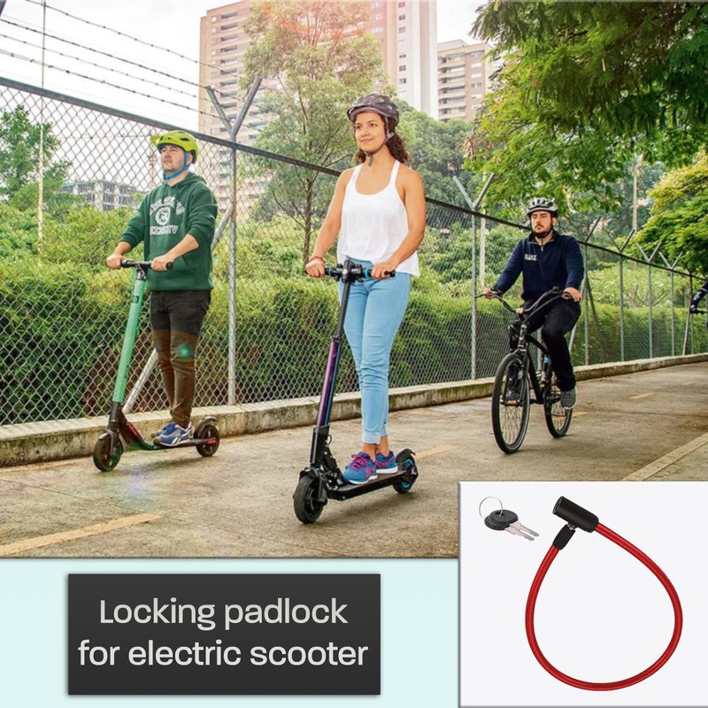 E Scooter Lock Reinforced Cable 60 cm High Performance Steel