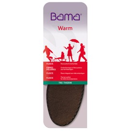 Bama Tri Therm Fleecesohle, Einlegesohle für warme Füße, Fleecesohle für leichte Kälte, Unisex, Braun, Größe: 37