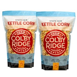 Colby Ridge 4 Gallon 2-Pack Kettle Corn Gourmet Craft Popped Gluten Free Popcorn Snack Sized Large Pouches