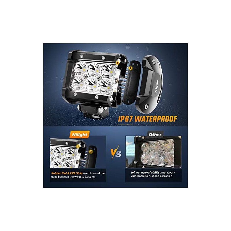 Nilight - Luces LED Spot Driving, Jeep SUV, 2 piezas