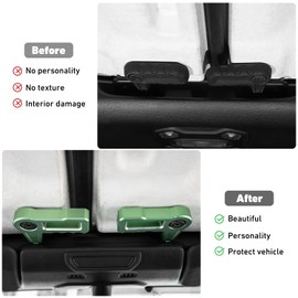 Linskip Freedom Panel Latch Compatible with Jeep Wrangler JL & Gladiator JT 2018 2019 2020 2021 2022 2023 2024, Hard top Removal Switch Handles, Interior Accessories(Green)