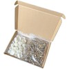 60 PCS Hex Head Self Drilling Screws with Plastic Caps,