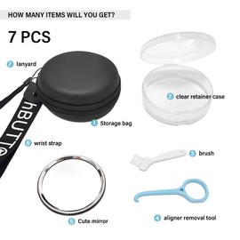 Gxamz Orthodontic Retainer Organizer Bag Aligner Case Travel Pack Mouth Guard Box (Black Regular)