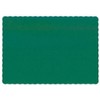 Party Favors Plus 50 Hunter Green Paper Placemats Scalloped Edge