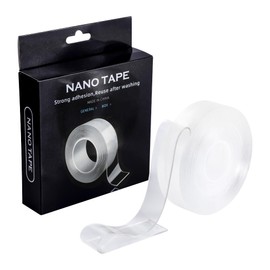 funlifego Nano Double Sided Tape Heavy Duty (16.4FT), Multipurpose Strong Adhesive Mounting Tape, Removable Washable Transparent Poster Wall Strips for Carpet, Photo Frame, Home, Office Decor