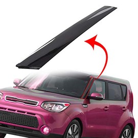 ECOTRIC Right Passenger Side Exterior Molding Windshield Pillar Trim Compatible with 2010-2013 Kia Soul