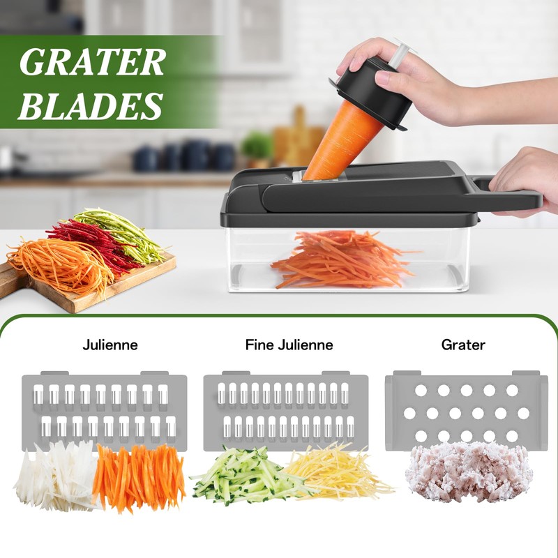 HomeHacks Vegetable Chopper Vegetable Cutter, 12 in 1 Kitchen Gadget,