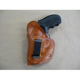 Taurus 85, 605, 650 5 Shot Revolver Leather Clip On OWB Belt Concealment Holster TAN RH
