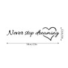 Removable Wall Sticker Quote Never Stop Dreaming DIY Art Wall