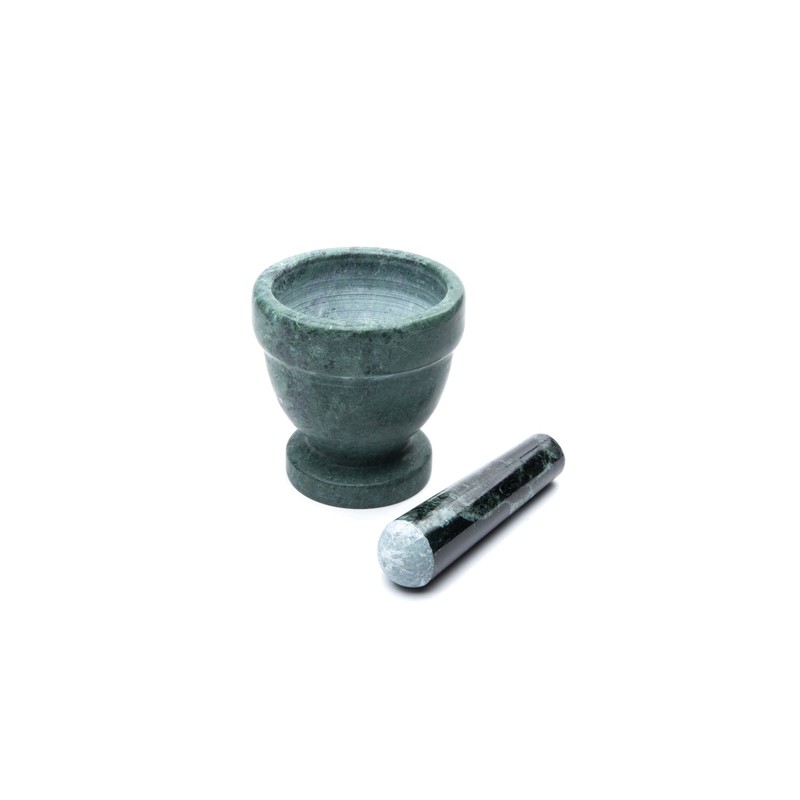 Fox Run Marble Mortar and Pestle, Green, 4"