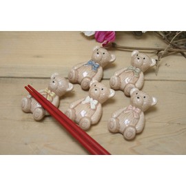 茶くま 箸置き 5個組 ベア クマ Bear はしおき 製造直売 ACSWEBSHOPオリジナル