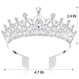 Brimekichio White Tiara Gloves Sunglasses Headphones, Princess Costume Accessories for Women, Princess Cosplay Bachelorette Party Decorations