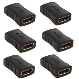 exgoofit HDMI Female to HDMI Female Coupler Connector Pack 6pcs Adapter Extender F/F High Speed