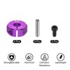 sourcing map Aluminum 12mm Wheel Hex Hubs Drive Adapters Purple