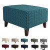 MAXIJIN Jacquard Ottoman Cover Slipcovers Folding Storage Stool Furniture Protector