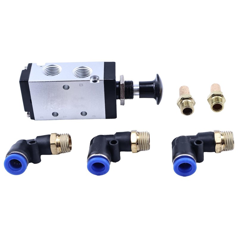 JZGRDN 4-Way 3-Position Manual Air Valve With Five 1/4 Inch