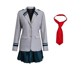 PartyEver My Hero Academia Boku no Hero Cosplay Costume Women's High School Uniform Suit(Small)