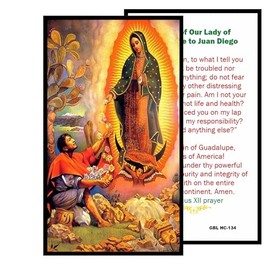 Words of Our Lady of Guadalupe Prayer Card Blessed By His Holiness