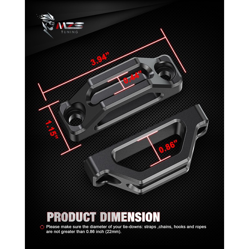 MZS Tie Down Anchors Bed Cleats T Slot Nuts Compatible
