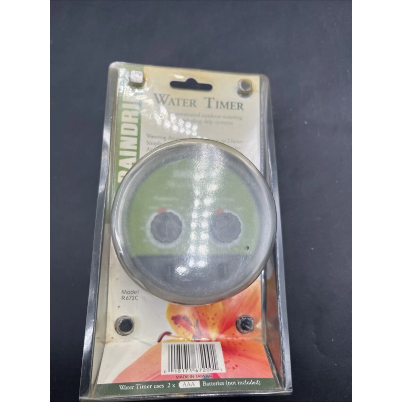Raindrip R672CT Black Battery Operated Electronic Analog Water Timer