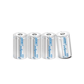 Fuspower CR123A Battery CR17345 3V Lithium Battery 1500mAh Photo Lithium Battery 3 Volt 123 Lithium Batteries for Alarm Sys (4 Count (Pack of 1))