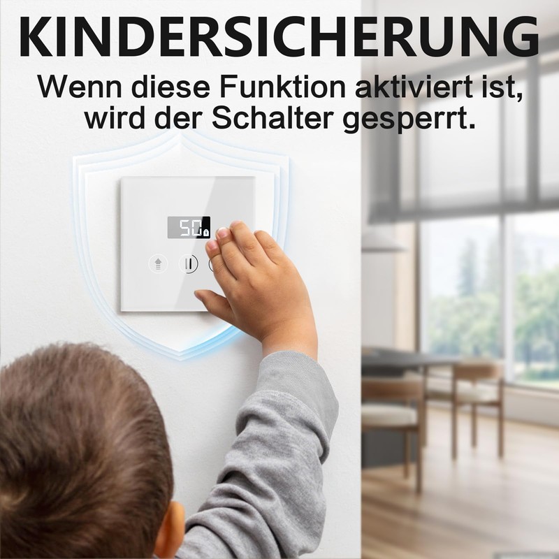 ALLEVOI Smart Roller Shutter Switch with Percentage Function, Blind Switch