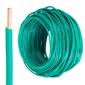MECCANIXITY 75 Feet Electrical Wire Insulated Solid Copper 12 AWG Hook Up Wire Cable THHN Wire Residential, Industrial, Grounding, Electrical Rated for 600 Volts, UL Listed, Green