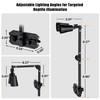 LURMMUE Dual Reptile Lamp Stand with Suction Cups, Adjustable Bracket