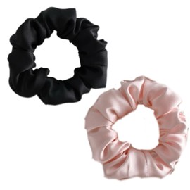 Silk Large Oversized Scrunchies Silk Hair Ties Elastics Hair Care Premium Ponytail Holder (Style1, One size)