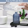 Blue Glass Dish Soap Dispenser for Kitchen, 12oz Refillable Liquid