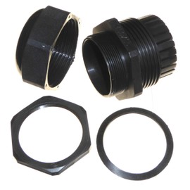 M50 50mm TRS Stuffing Compression Glands for 32-38mm Cable Black Waterproof IP68 with Locknut and Washer (5)