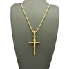 CBC Crown Religion Cross Jesus Crucifix Pendant in 18"/20"/24" Rope,