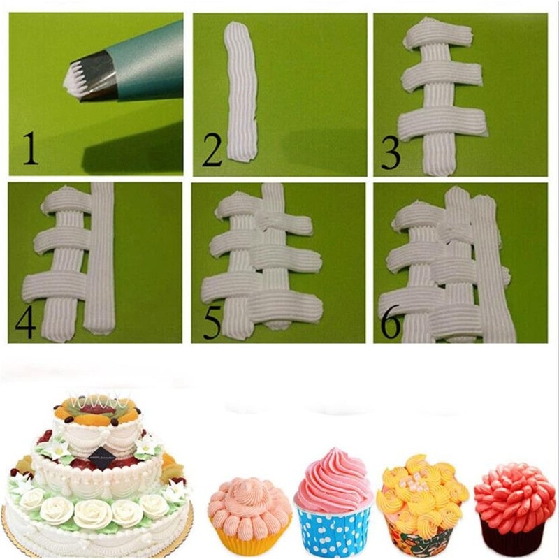 5 Pcs Icing Piping Tips Set, Stainless Steel Baking Kits,
