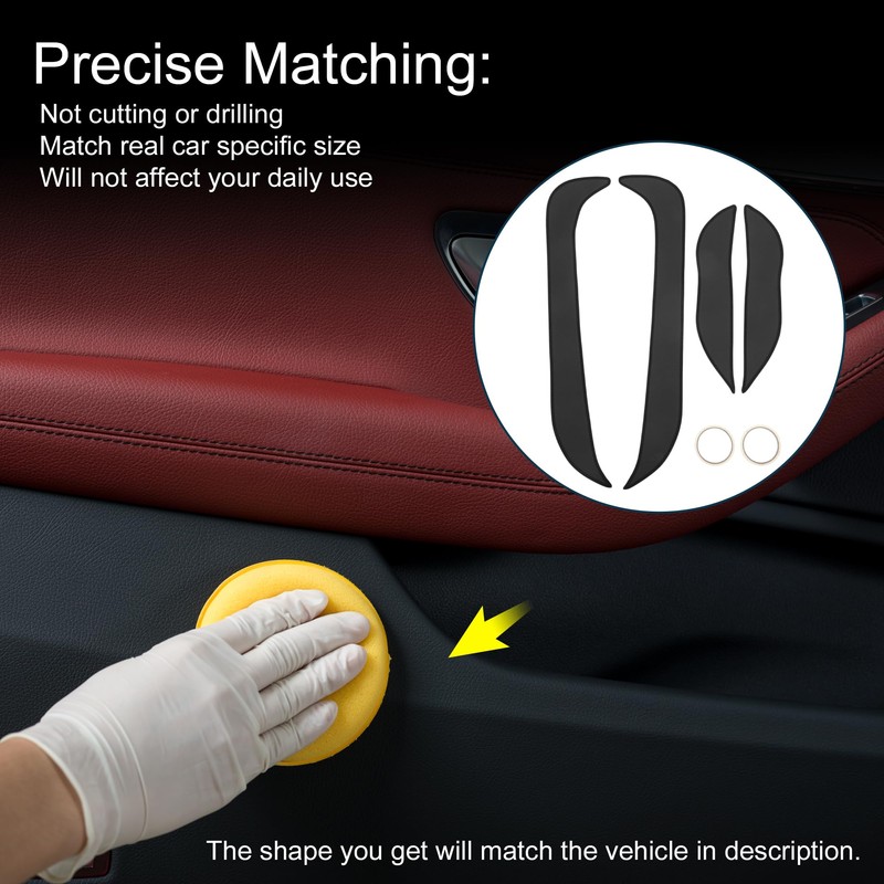 TUCKBOLD Auto-Tür Anti-Kick-Pad-Aufkleber aus Leder für Honda XR-V 2015-2019 Türkantenschutz