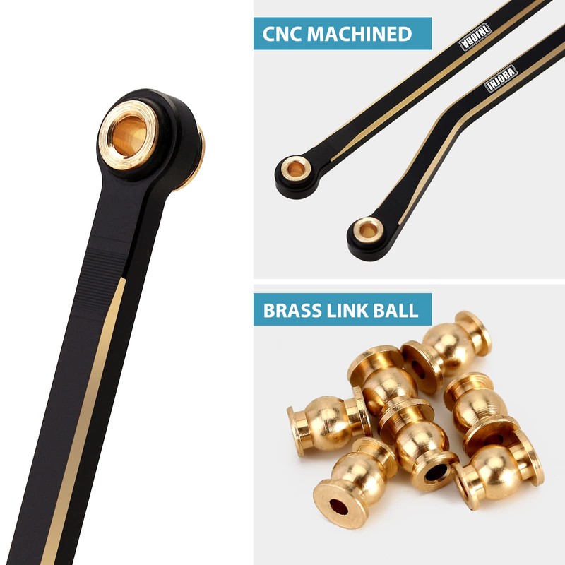 INJORA Chassis Handlebar Sat with High Ground Clearance Brass Black