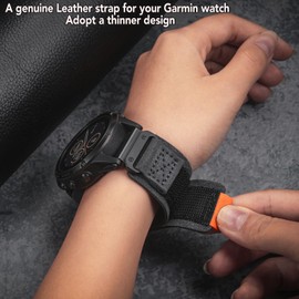 Watch Strap for Garmin, Super Robust Replacement Nylon Sports Strap for fēnix / Forerunner / Vivoactive / Approach / MARQ / quatix / D2 Series, for Men, No