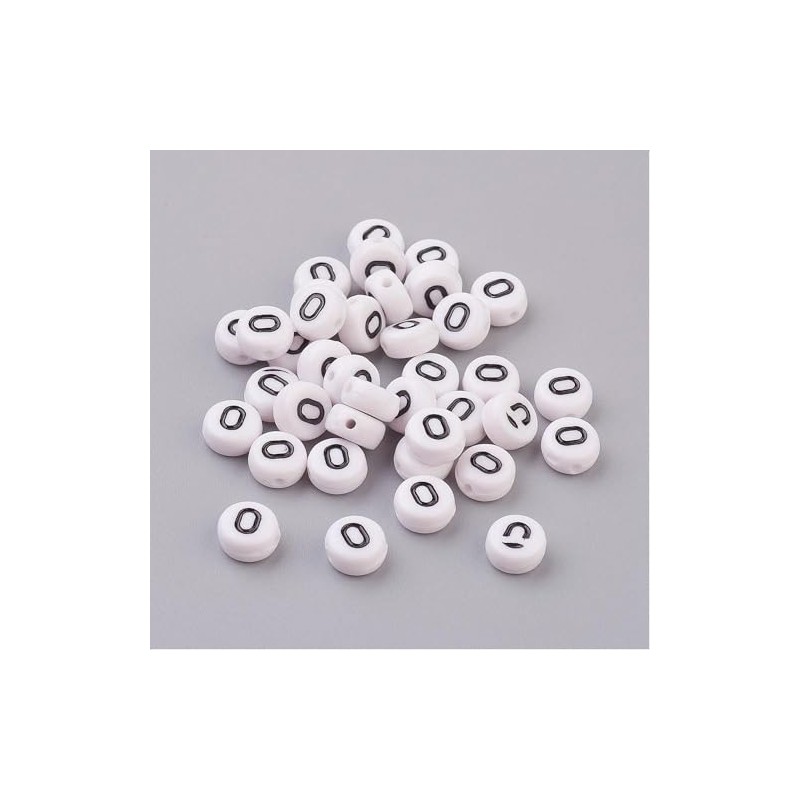 Handicraft Emporium Flat Round Alphabet Acrylic Beads | 20g |