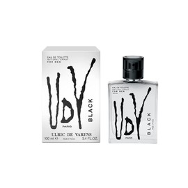 Ulric De Varens BLACK - Eau De Toilette for Men - Modern, Classic, Citrusy Scent - Woody, Adventurous Notes of Bergamot, Green Apple, White Flower, and Musk - Ideal For A Daily Fragrance- 3.4 Fl Oz