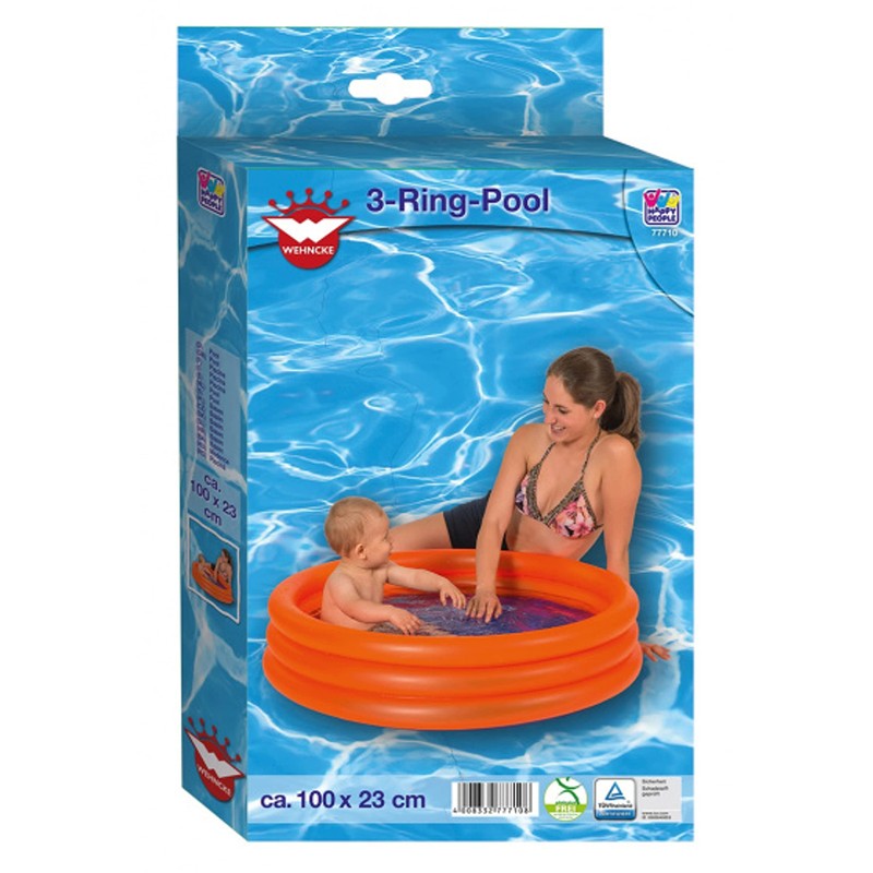 Happy People 77710 Inflated 3 Rings Pool, 100 X 30