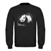 Neverless Men's Panda Splash Crew Neck Sweatshirt, Panda Splash Black