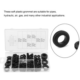 180 Pieces Soft Plastic Grommets Doorvoerrubbers Bong Stem Wire Ring Electric Seal Washer Gasket Assortment