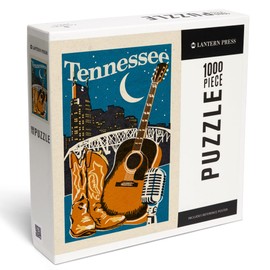 Tennessee, Woodblock (1000 Piece Puzzle, Challenging Jigsaw Puzzle for Adults, Made in USA)