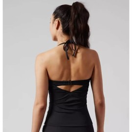 Athleta NWT Athleta Black Hampton Bra Cup Tankini Top Sz. 36 D/DD Swim Beach Classic $89