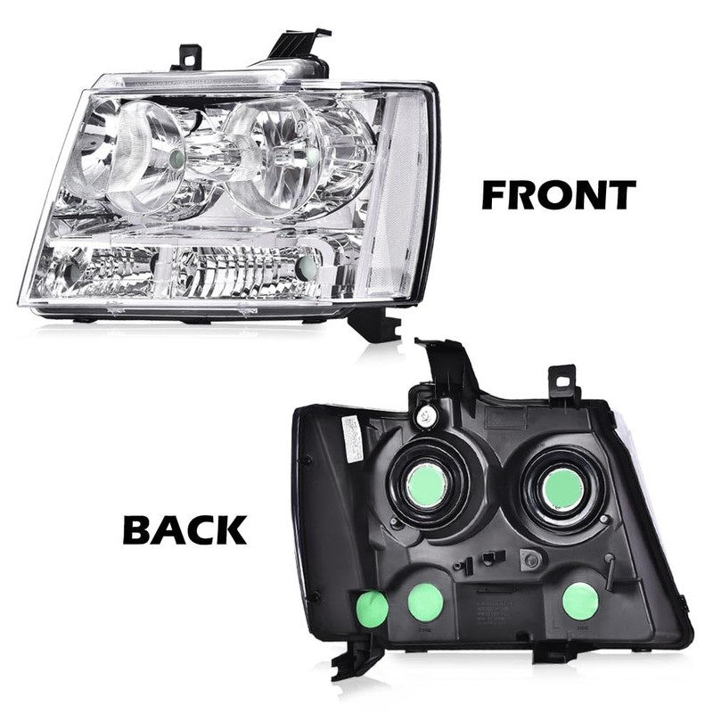 G-PLUS Headlights Assembly Compatible with Chevy Tahoe Subarban Avalanche 2007-2014